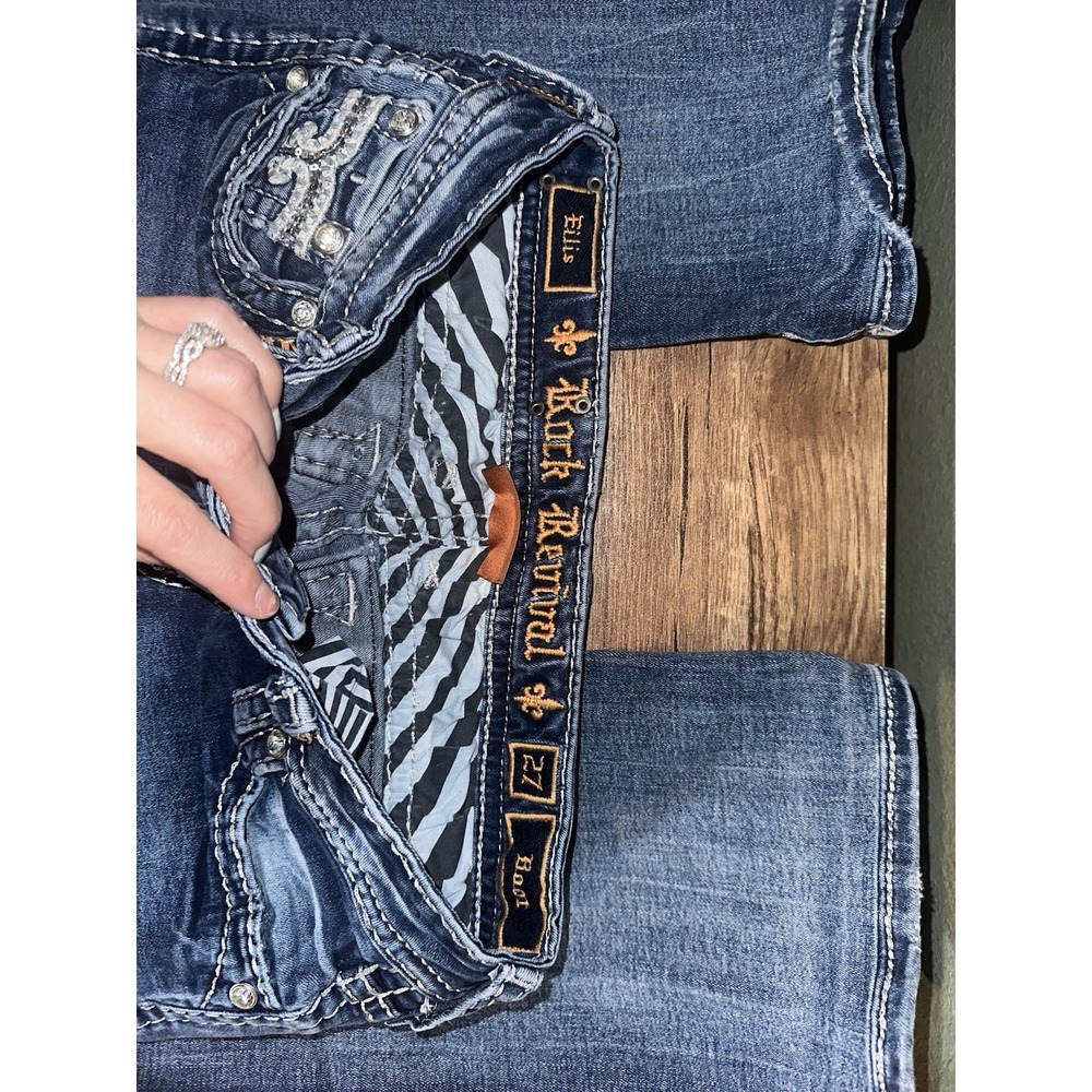 Rock revival eilis Boot Stretch jeans Women's Size 27/34 - Picture 9 of 12